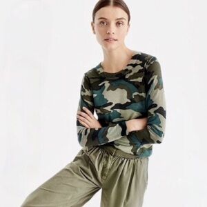 J Crew Tippi camouflage merino wool sweater size medium